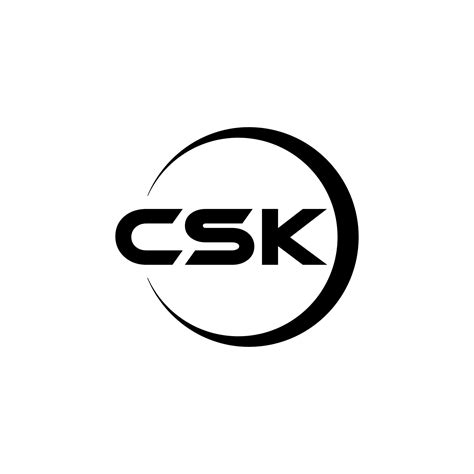 CSK letter logo design in illustration. Vector logo, calligraphy ...