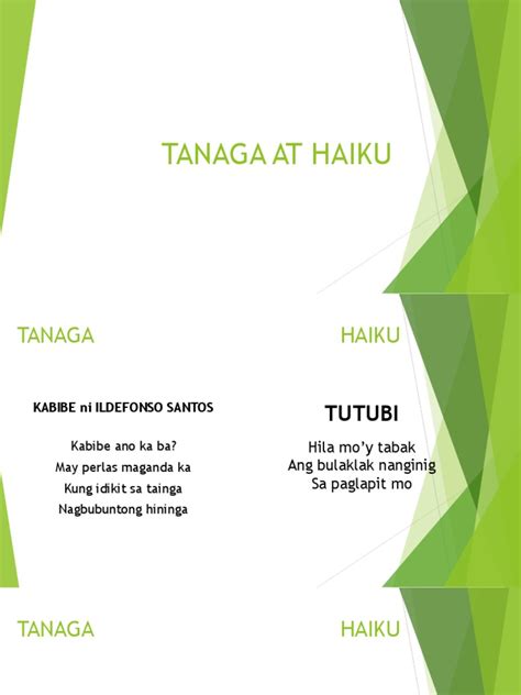 Tanaga at Haiku | PDF