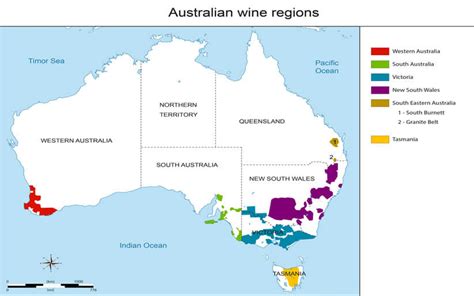 Wine Regions Of Australia Map