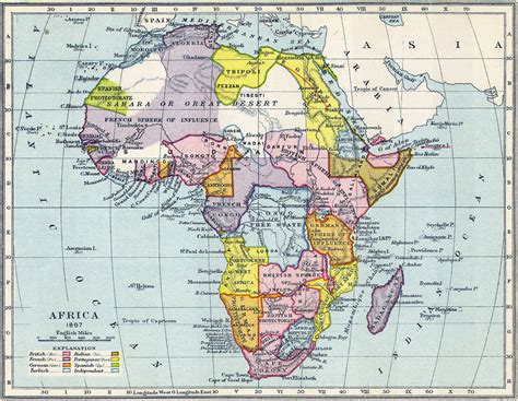 Spheres of influence in colonial Africa, 1897 [2150x1668] : MapPorn