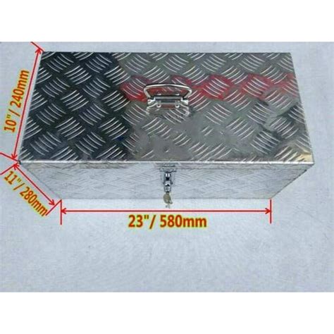 23"x11"x10" ALUMINUM PICKUP TRUCK TRUNK BED CAMPER TOOL BOX STORAGE ...