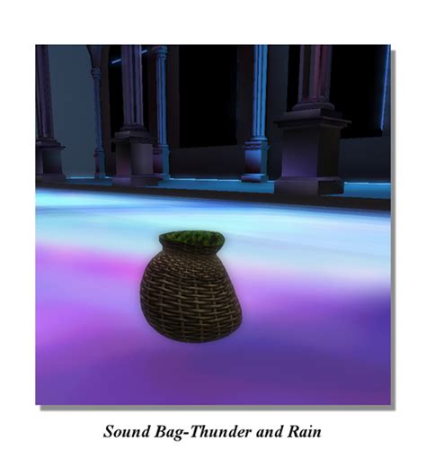 Second Life Marketplace - Bunny's Sound Bag-Rain and Thunder Soundscape