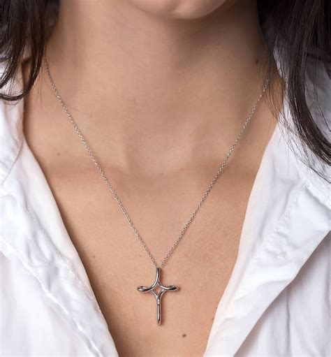 Engraved Cross Necklace for Men