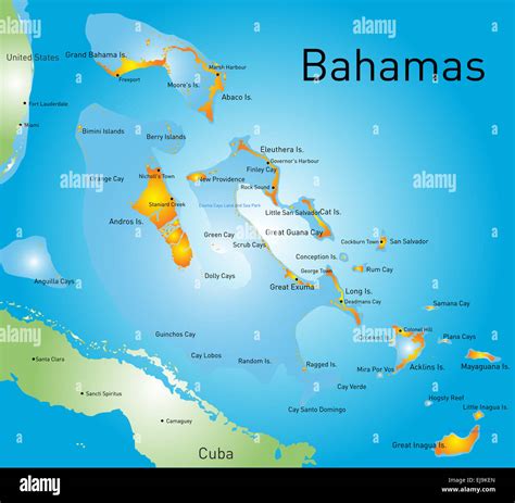 Andros bahamas map hi-res stock photography and images - Alamy