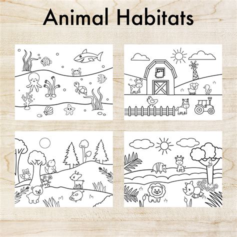 Coloring Pages Of Animals In Their Habitats