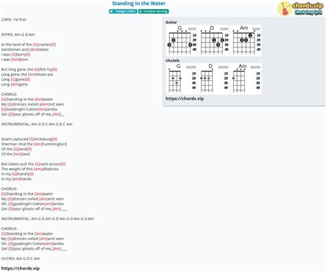 Chord: Standing in the Water - Caroline Herring - tab, song lyric ...