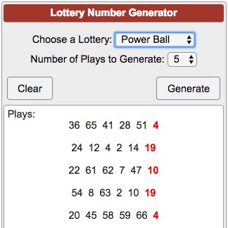 Lucky Numbers For Lottery