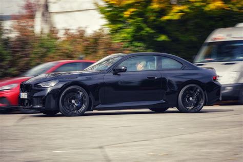 The 2023 BMW M2 (G87) in Sapphire Black spotted on the road