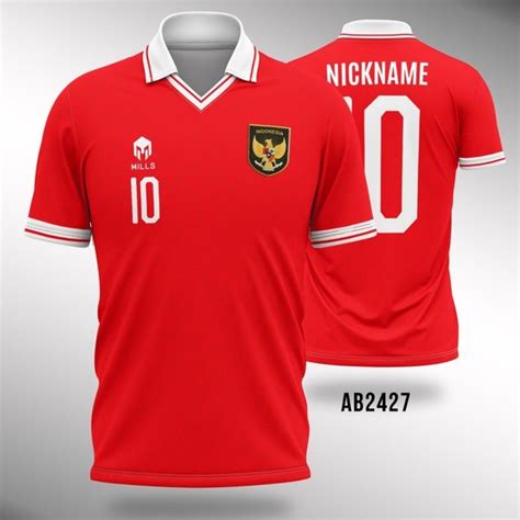 Jual Kaos Jersey TIMNAS INDONESIA HOME 2022 AB2427 size S - XXL di ...