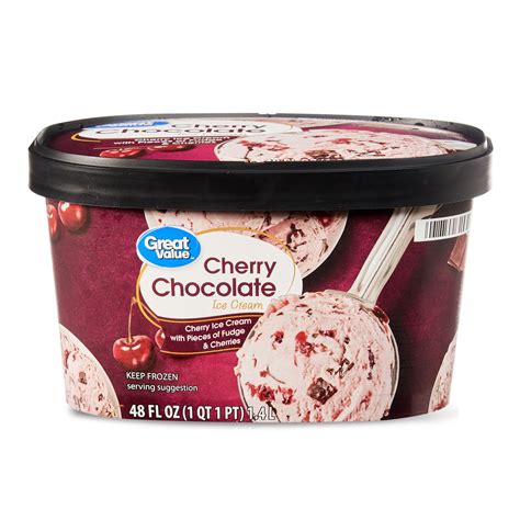 Great Value Cherry Chocolate Ice Cream, 48 fl oz - Walmart.com ...