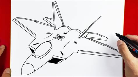 How to Draw F-22 Raptor - YouTube