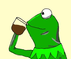 kermit drinking tea - Drawception