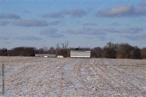 Snowy Field Stock Photo | Adobe Stock