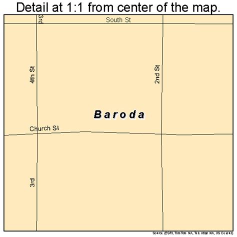 Baroda Michigan Street Map 2605500