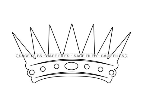 Crown Outline 3 SVG Crown Svg King Svg Queen Svg Princess - Etsy