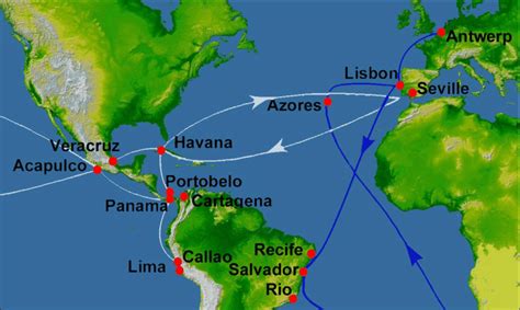 Spanish (grey) and Portuguese (blue) 16th-and 17th-century trade ...