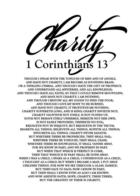 '1 Corinthians 13' Poster, picture, metal print, paint by ABConcepts ...