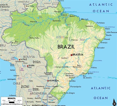 Brasilianischen map - Karte Brasilianische (South America - Südamerika)