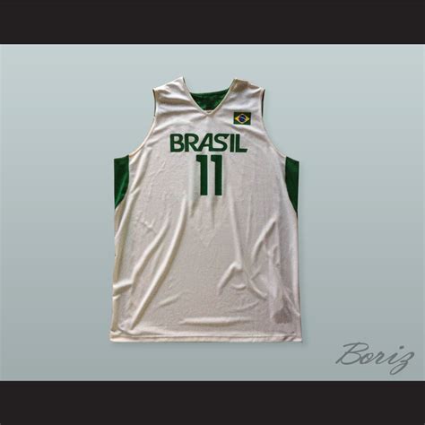 Anderson Varejao 11 Brazil Basketball Jersey with Patch — BORIZ