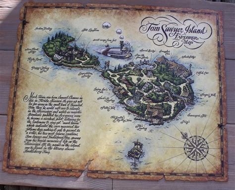 Tom Sawyer Island Map Photograph by Ann Robinson | Fine Art America