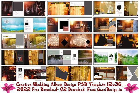 Creative Wedding Album Design PSD Template 12x36 2022 Free Download- 02 ...