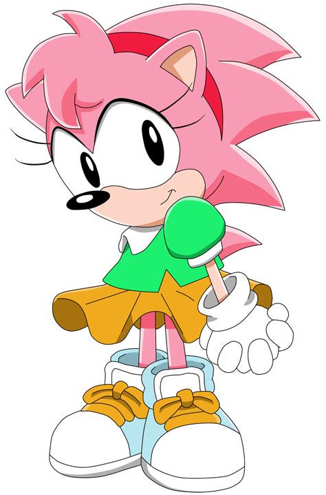 Classic Amy Rose And Classic Sonic