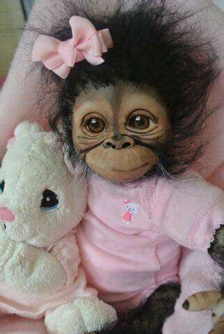 Pin by Sandi Williams on Creatures Great & Small | Cute baby monkey ...