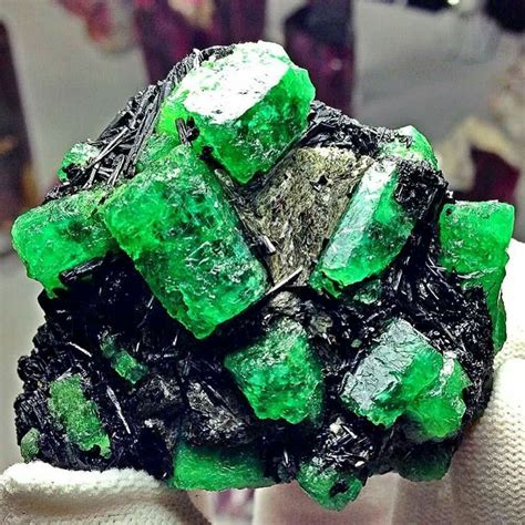 Amazing New Find Emerald with Tourmaline specimen from Ethiopia. Photo ...