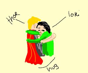 Thor and Loki Hug - Drawception