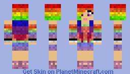 Rainbow Girl skin Minecraft Skin