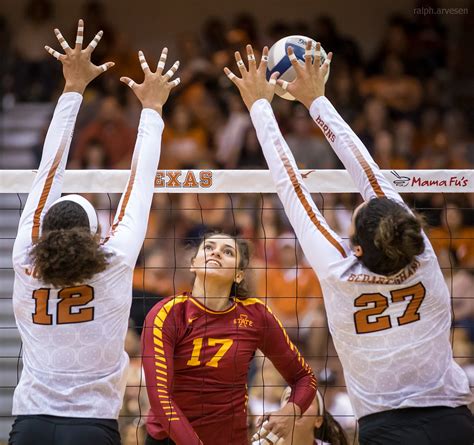 University of Texas Longhorns volleyball game against the Iowa State ...