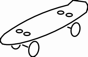 Skateboard black and white clipart clipart kid – Clipartix