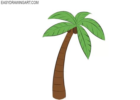 How to Draw a Palm Tree - Easy Drawing Art