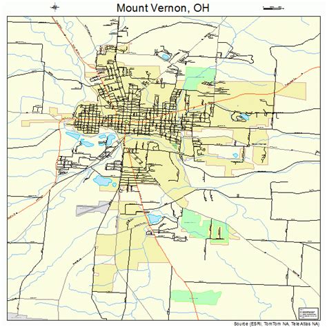 Mount Vernon Ohio Street Map 3953102