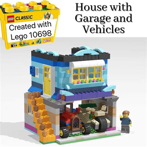 Lego Classic 10698 Building ideas - House with Garage & Vehicles - DIY ...