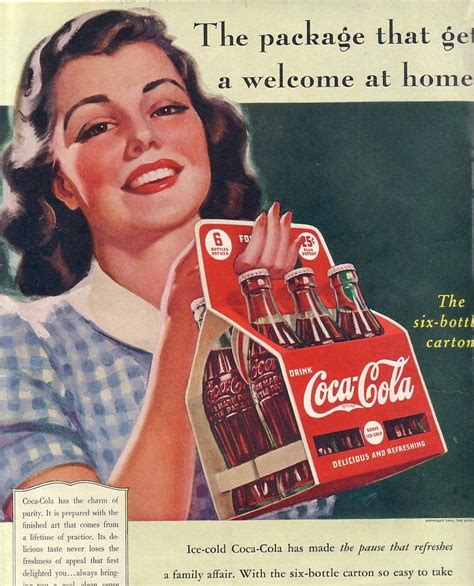 Vintage Women Ads | Vintage Coke ad Saturday Evening Post Lady with a ...