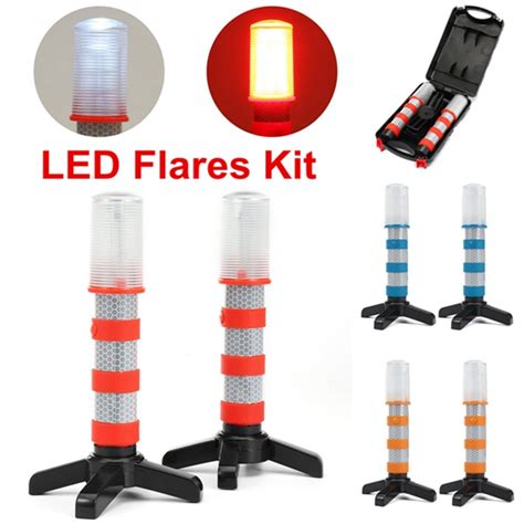 3 In 1 Road Warning Lights Beacon LED Emergency Roadside Flares Safety ...