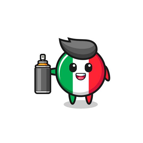 the cute italy flag as a graffiti bomber 4026741 Vector Art at Vecteezy