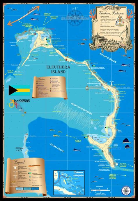 Eleuthera Map - Island Map Store