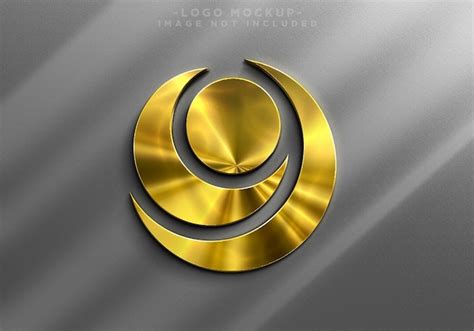 Premium PSD | Realistic Golden Logo Mockup