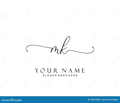 Initial MK Signature Logo Template Vector Stock Vector - Illustration ...