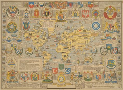 United Nations map of the World, 1947 | Map, Illustrated map ...