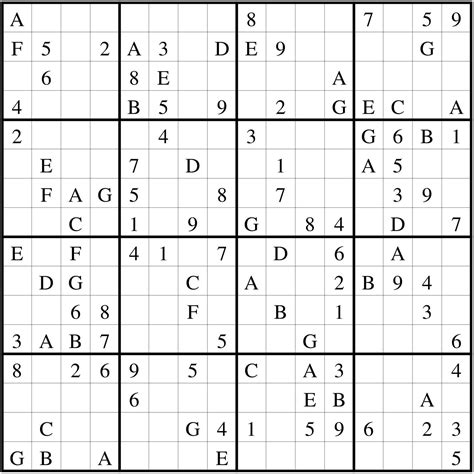 Sudoku 16x16 Printable - Printable Word Searches