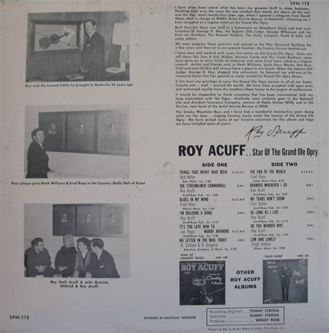 Allen`s archive of early and old country music.: Roy Acuff - Star Of ...