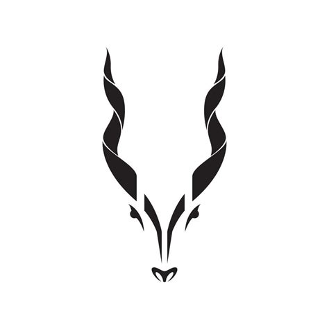 markhor head horn mascot logo symbol icon vector graphic design ...