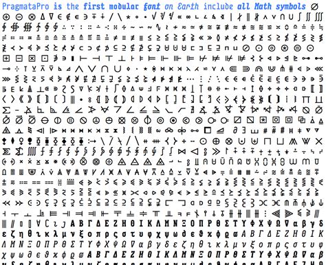 PragmataPro 0.823 – Math support complete!