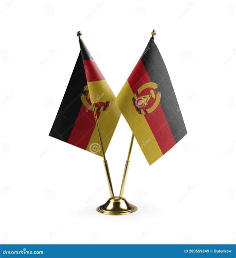 Small National Flags of the DDR on a White Background Stock Image ...