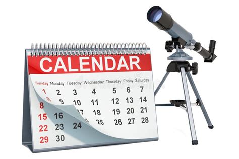 Astronomy Calendar of Celestial Events, Concept. 3D Rendering Stock ...