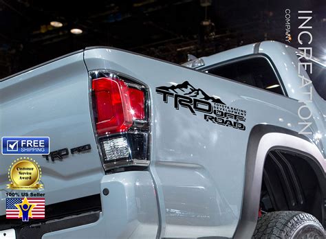 2-2018 TRD 4x4 Off Road Toyota Tacoma Decal Set Truck Bed Vinyl ...