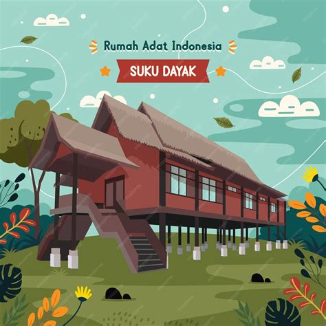 Rumah Adat Dayak Kartun | Images and Photos finder